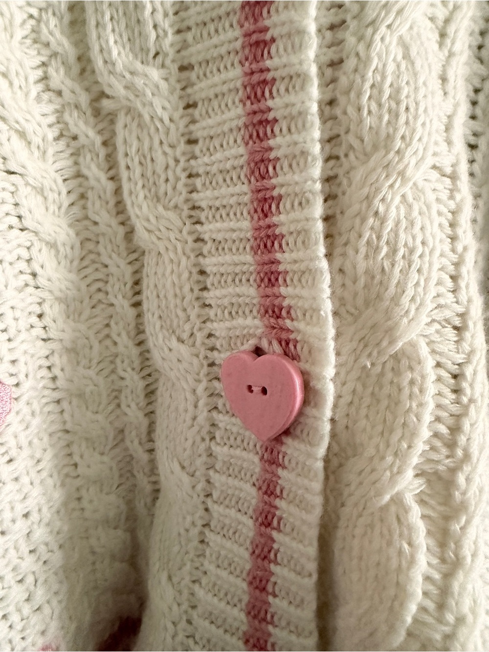 Taylor Swift- Lover Album Cardigan with Pink Hearts - Picture 3 of 7
